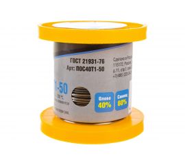 Припой (трубка; 1 мм; 50 гр; катушка) Turbojet ПОС40Т1-50 