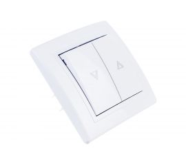 Кнопка выключателя управления жалюзи Aling-conel PRESTIGE 10AX 250В, белая 6075.00 113055 