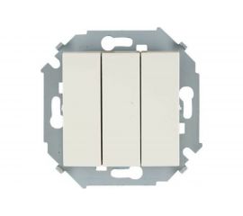 Трехклавишный выключатель Simon 10А, 250В, винтовой зажим, слоновая кость 18 1591391-031 