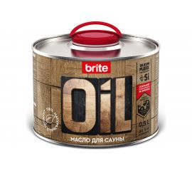 Масло для сауны BRITE FLEXX для любых пород древесины, бесцветное, банка 0,5 л 212469 