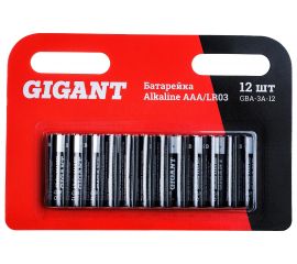 Батарейка Gigant Alkaline ААА/LR03 блистер 12 шт. GBA-3A-12 