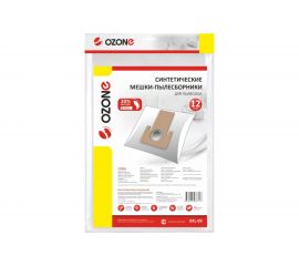 Мешки-пылесборники синтетические 12 шт + 2 микрофильтра для пылесоса Ozone XXL-09 