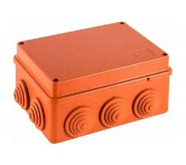 Огнестойкая коробка Экопласт JBS150 E110, о/п 150х110х70, 10 выходов, IP55, 5P, цвет оранжевый 43029HF 