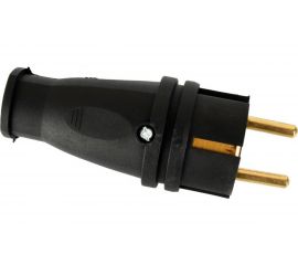 Каучуковая разборная прямая евровилка Sb1-PZ Black черная с заземлением модель В16-001 Volsten 14428 