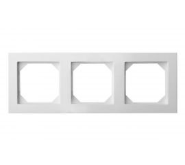Трехместная рамка LIREGUS Эпсилон K14-245-03 E/B белая 28-040 