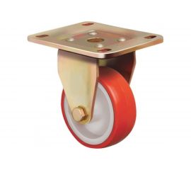 Опора колесная большегрузная неповоротная (100 мм; 250 кг; полиуретан) EMES ED02 ZBP 100 