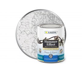 Эмаль с молотковым эффектом Лакра серебро, 0.8 кг Лк-00004949 
