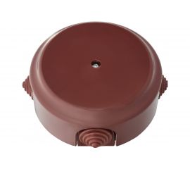 Монтажная коробка Bylectrica открытая установка, с сальниками, диаметр 94 мм, серия РЕТРО, коричневый, КМ-449 