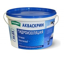 Готовая эластичная гидроизоляция Основит АКВАСКРИН HA64 77631 