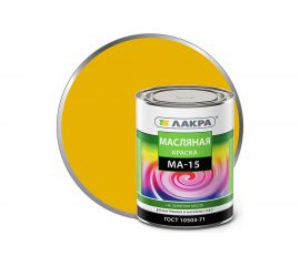 Краска Лакра МА-15 жёлтая, 0.9 кг 90001968158 
