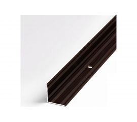 Порог угловой внутренний алюминиевый (20х20 мм; 0.9 м; декоративный; дуб венге) Лука УТ000002714 