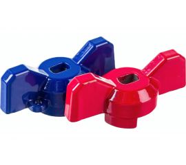 Рукоятка для шарового крана PROFACTOR бабочка, красный/синий 1/2 дюйма - 3/4 дюйма PF FBV 1520WH 