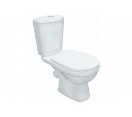 Унитаз-компакт Rosa Комфорт, косой выпуск, 2-режима, сиденье полипропиленовое, КИРОВ 417882 