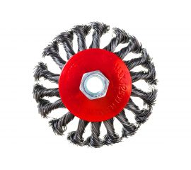 Щетка металлическая для УШМ (100 мм; М14; крученая (тарелка)) ЕРМАК 656-074 