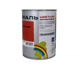 Универсальная цветная эмаль Радуга Colors ВД-АК 220 красный, 0,9 л 142941 