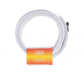 Коаксиальный кабель DORI RG-6 на F-разъёмах 5 м + переходник на TV 40880 