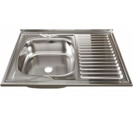 Мойка mixline 60х80х16 см, 0.4, левый выпуск 1 1/2 527970 