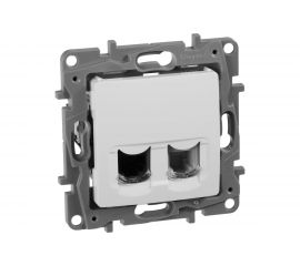 Розетка Legrand ETIKA RJ11+RJ45 5е UTP белый 672252 
