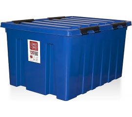Контейнер на роликах с крышкой Rox Box 120 л, синий 120-00.06 