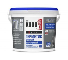 Акриловый пароизоляционный шовный герметик KUDO внутренний PROFF SMS-311 белый, 7 кг 11606215 