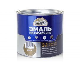 Эмаль ЭКСПЕРТ по ржавчине 3 в 1 бронза, 1.8 кг 28290 
