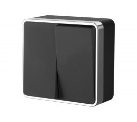 Выключатель WERKEL W5020035 двухклавишный Gallant черныйхром a050972 