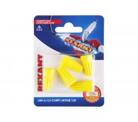 Соединительный изолирующий зажим REXANT СИЗ-4, 1,5-9,5 мм2, желтый, 5 шт 06-0233-A5 