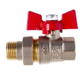 Шаровой кран с полусгоном американкой KALDE 1/2, ручка бабочка 0KV4832 