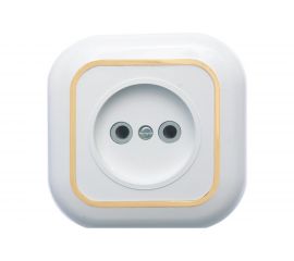 Розетка Кунцево-Электро ВАЛЕНТИНА скрытой установки, одноместная РС10-153 З 7652 