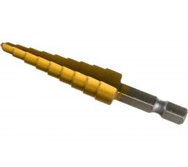 Сверло ступенчатое 4-12 мм, 9 размеров Резолюкс 31401 