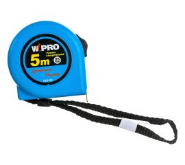 Рулетка WIPRO 5 м*25 мм, АБС-пластик +обычный упор+резина, толщина 0.105 мм 063-05 