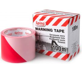 Сигнальная лента SPINO 70мм x 100м, красно - белая, PE 78100 