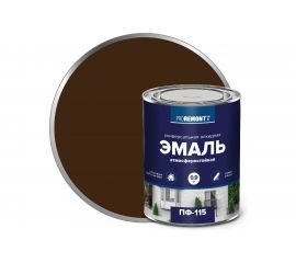 Эмаль PROREMONTT ПФ-115 коричневая, 0.9 кг Лк-00009795 