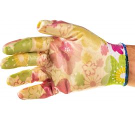 Садовые перчатки ZOLDER, полиэстер с латексным покрытием, размер M, DJ008M 