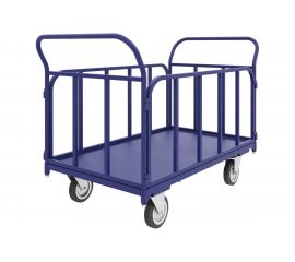 Тележка платформенная с трубчатыми бортами RUSKLAD ТБ 9 (500x1000) d200мм 