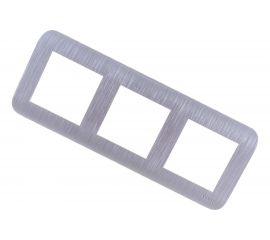 Горизонтальная рамка LUXAR Deco на 3 поста белая рифленая 4606400620662 