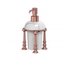 Держатель с дозатором жидкого мыла 3SC настольный фарфор, античная медь STI 629 