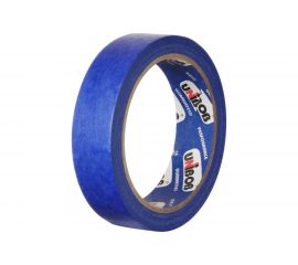 Малярная клейкая лента UNIBOB Профи 25 мм х 25 м для наружн. работ, синий 211734 