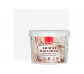 Декоративная эластичная фактурная краска для плит OSB Neomid 12 кг БЕЛЫЙ Н-ФактКр-12/бел 