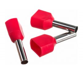 Штыревой втулочный изолированный наконечник REXANT F-8мм 2х1кв.мм 1.0-8/НГи2 1,0-8 красный 08-2803 
