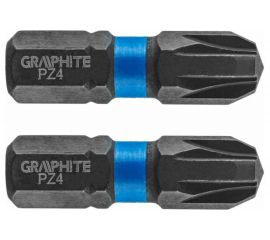Биты ударные Graphite PZ4 x 25 мм 1/4" S2 2 шт. 56H506 