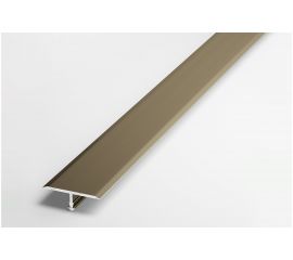Порог одноуровневый алюминиевый Лука 26 мм, 2,7 м, анодированный, Шампань УТ000038797 