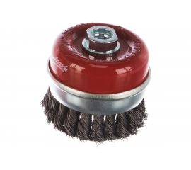 Щётка чашеобразная с кольцом, витая стальная проволока №013 (80 мм; М14) для УШМ Атака 21782 