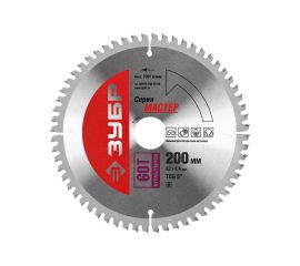 Диск пильный по алюминию, ламинату, пластику, ДСП МАСТЕР Точный-МУЛЬТИ рез (200х32 мм; 60Т) Зубр 36916-200-32-60 