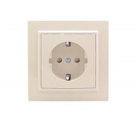 1-местная розетка EKF Минск СП с/з 16А бежевый, с защитными шторками ERR16-028-200 