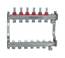 Коллекторная группа 1 Heizen нержавеющая сталь, 6 выходов на 3/4, IVR 802 180222506 