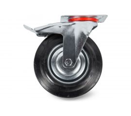 Колесо поворотное резиновое с тормозом SCb 93 75 мм TOR 1003650 