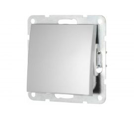 1-клавишный выключатель LK Studio схема 1, 16 A, 250 B, серебристый металлик 860103-1 