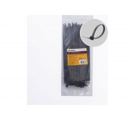 Хомут STEKKER NYCT47-250 нейлоновый 4.7x250 мм, 65 мм, нагрузка 22 кг, черный, 100 шт в упак 32786 