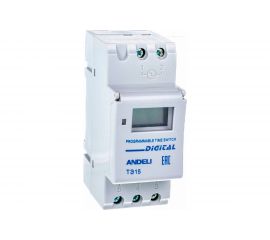 Цифровой таймер ANDELI THC-ТЭ15 16А, 230В, на DIN-рейку ADL09-102 